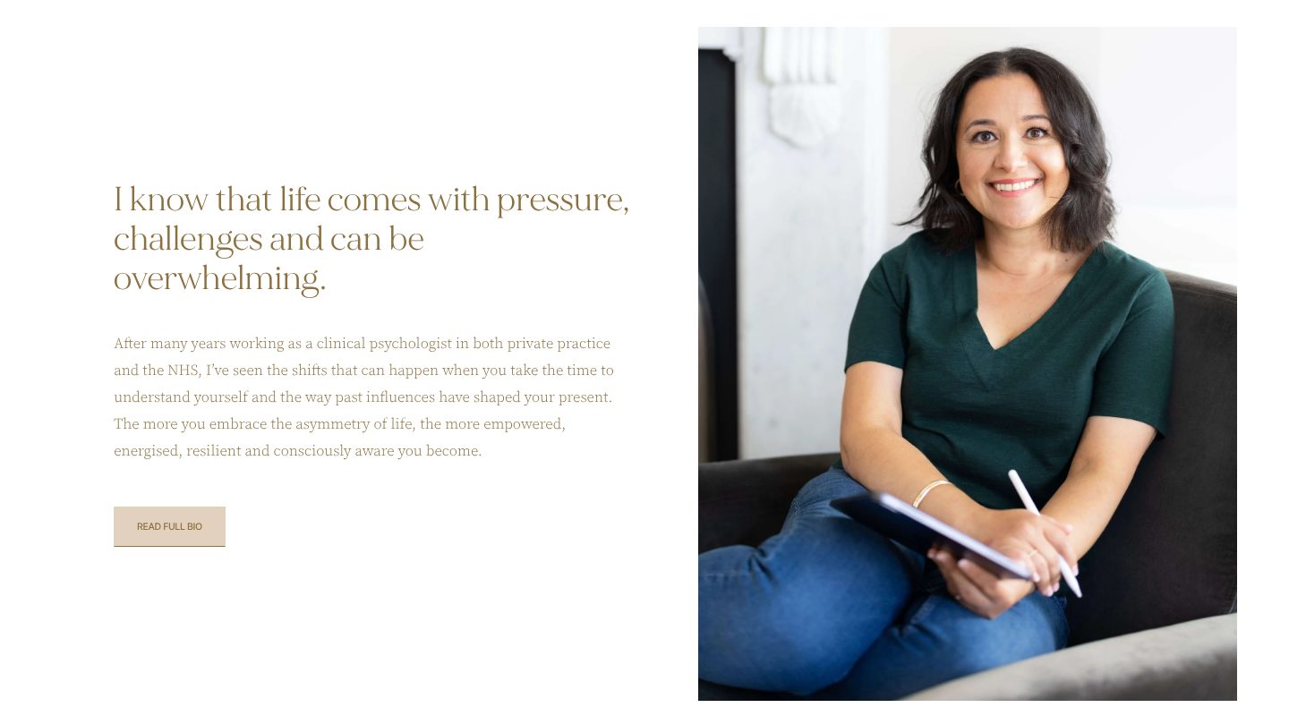 The person they would sit with, on the Dr Ramona Burrage website
