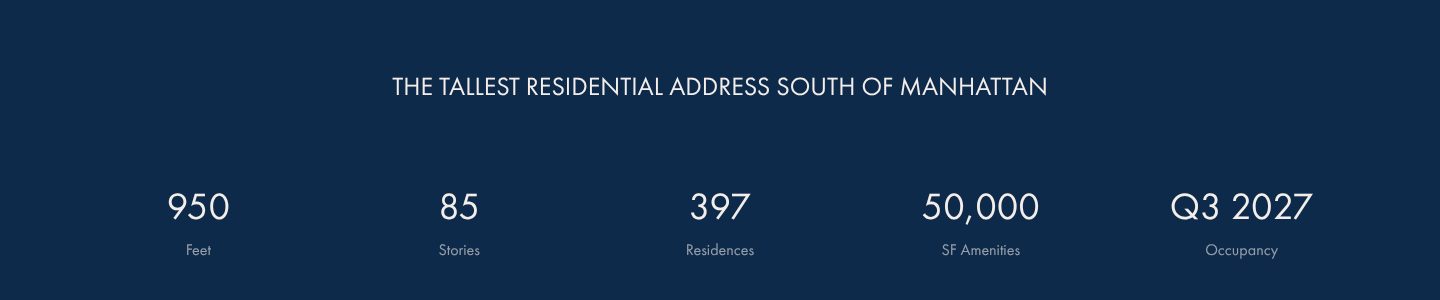 Where the build is, and when you move in, on the Cipriani Residences Miami website