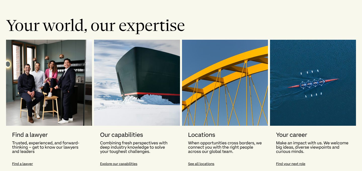 A way in for each visitor, on the Freshfields website