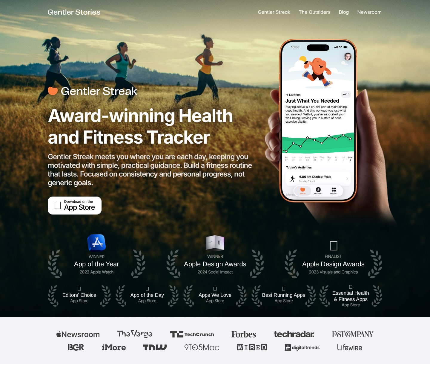 Awards and press, on the Gentler Streak website