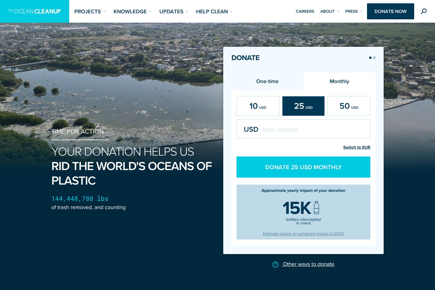 A gift you can picture, on the The Ocean Cleanup website