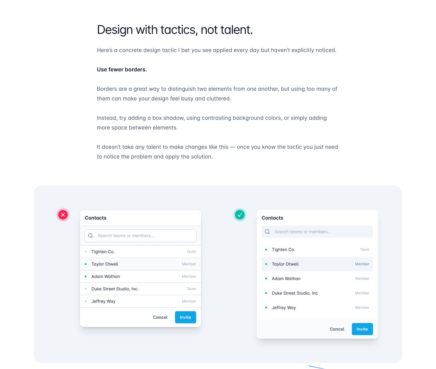 The way out, on the Refactoring UI website