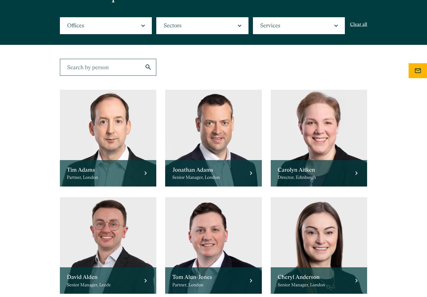 People you can find, on the Saffery website