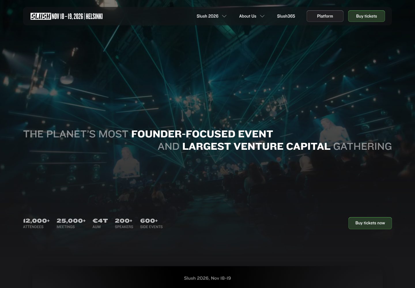 Last year, in numbers, on the Slush website